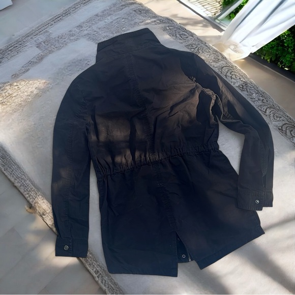 Forever 21 Women's Black Full Zip Button Utility Jacket- SZ(S) - Picture 8 of 14